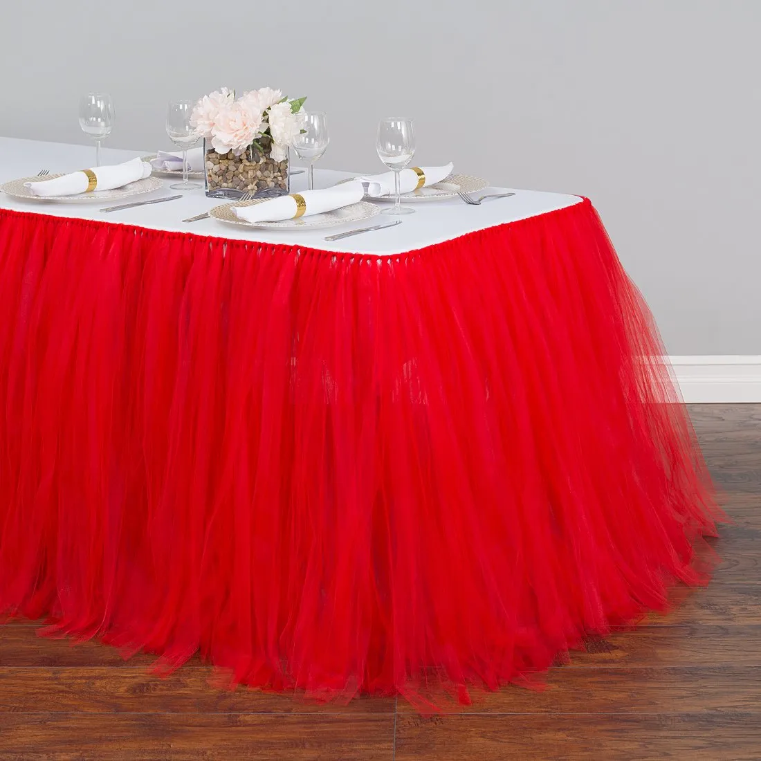 21 ft. Tulle Tutu Table Skirt (10 Colors)