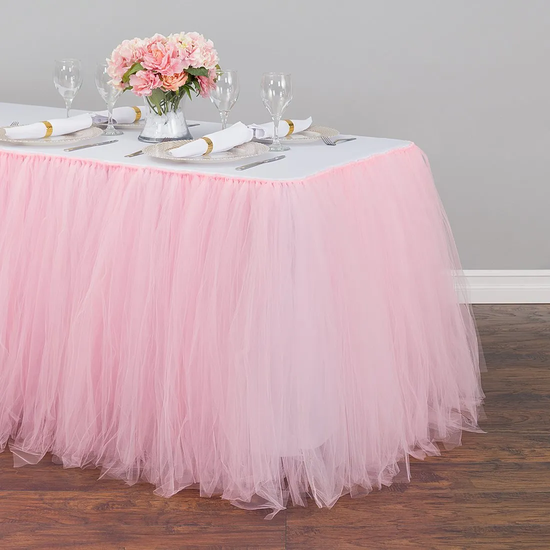 21 ft. Tulle Tutu Table Skirt (10 Colors)