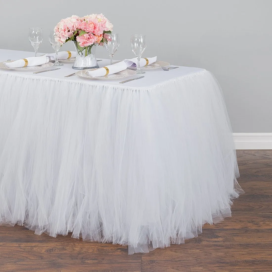 21 ft. Tulle Tutu Table Skirt (10 Colors)