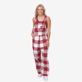 Alabama Crimson Tide Womens Plaid Bib Overalls