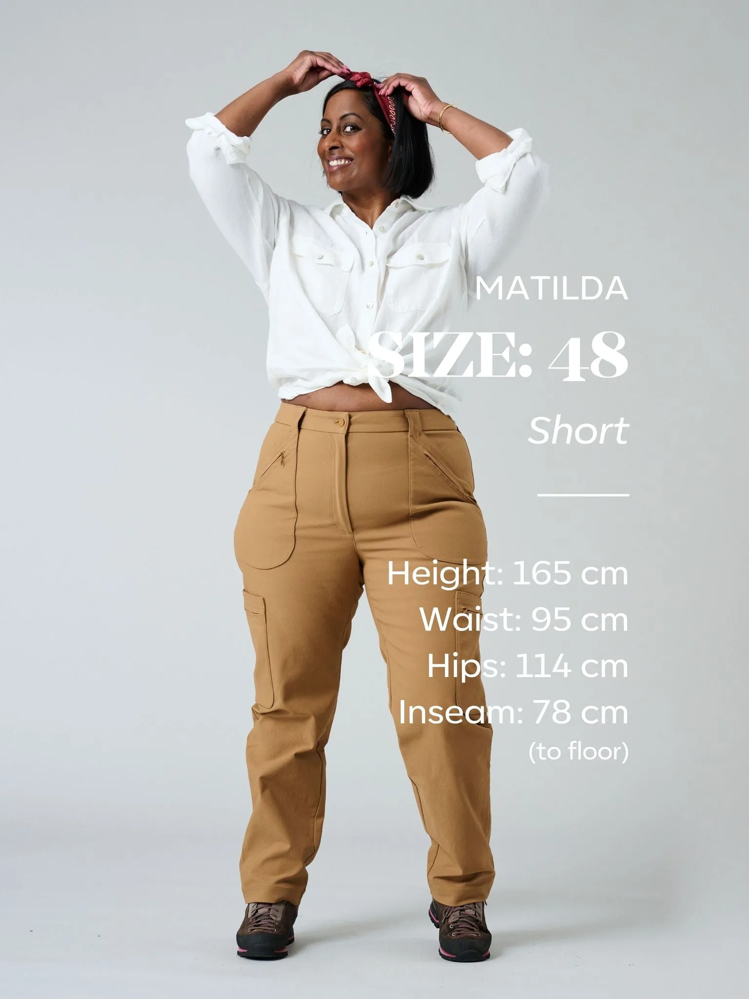 Amelia Hiking Pants with Lengths Camel