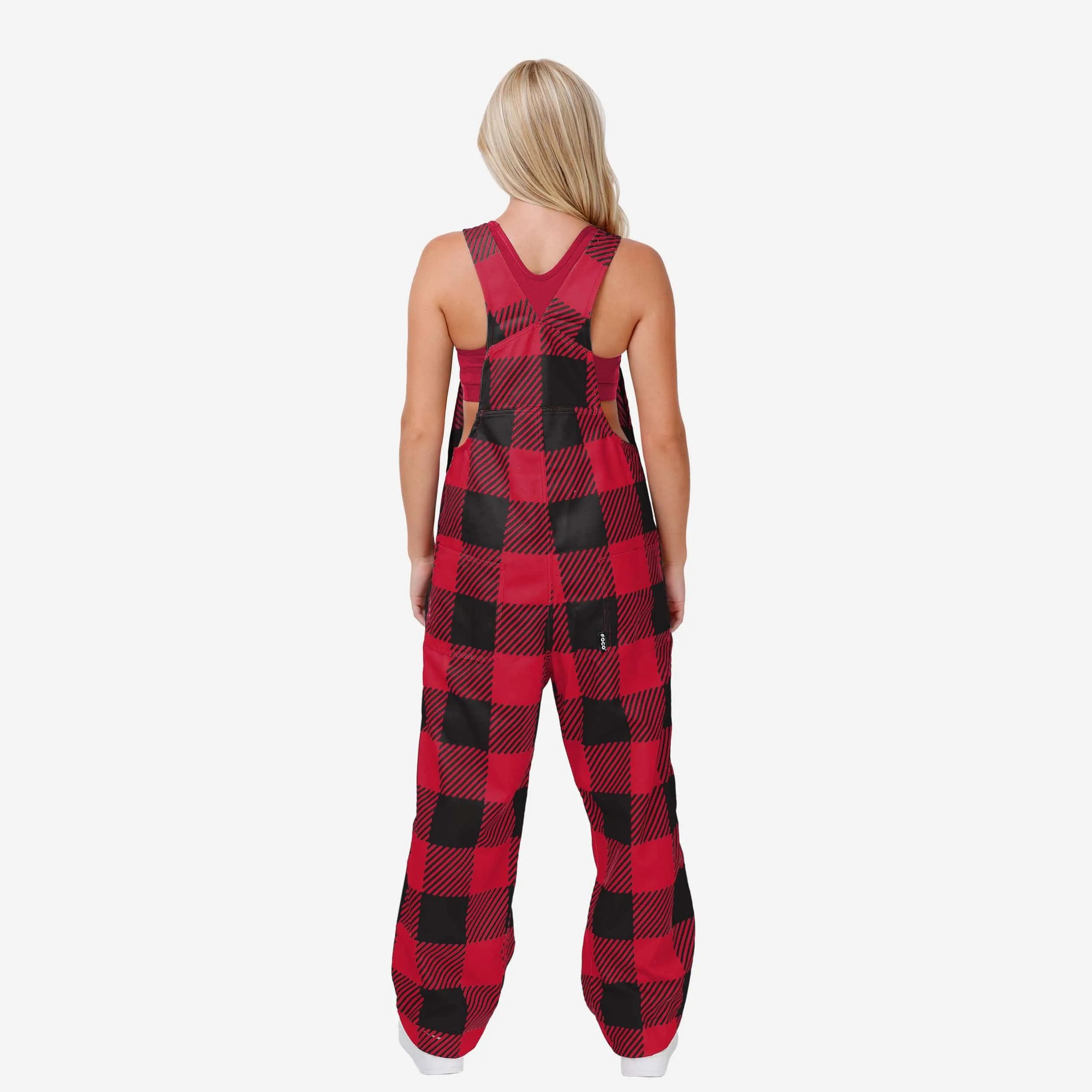 Atlanta Falcons Womens Plaid Bib Overalls