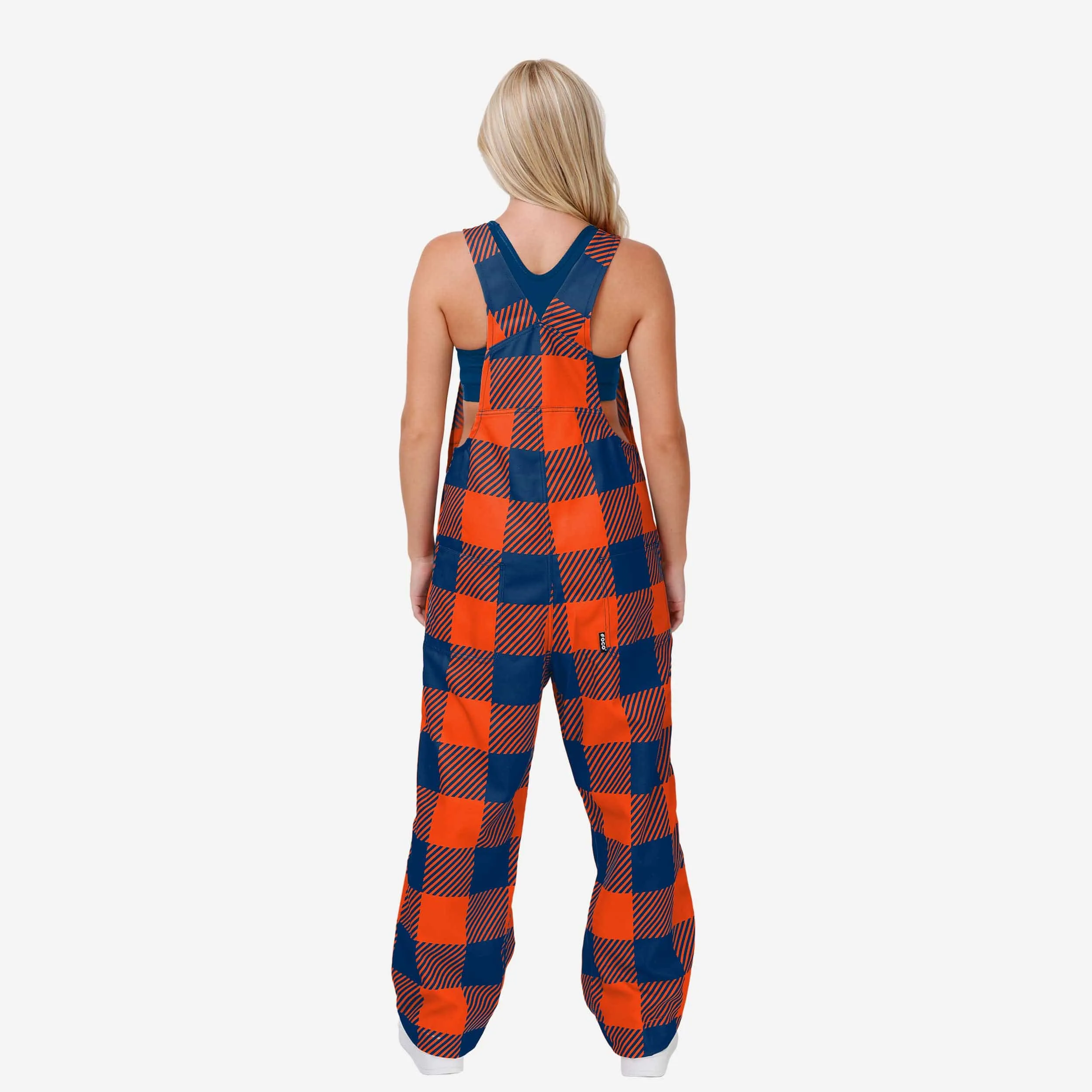 Auburn Tigers Womens Plaid Bib Overalls