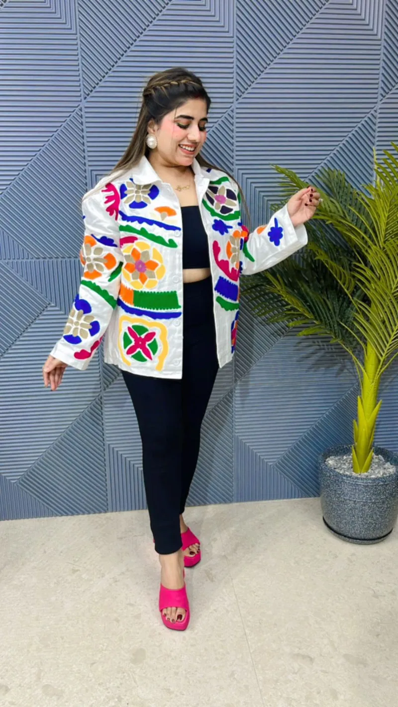 Beautiful Embroidery Jacket With Front Button GGR614