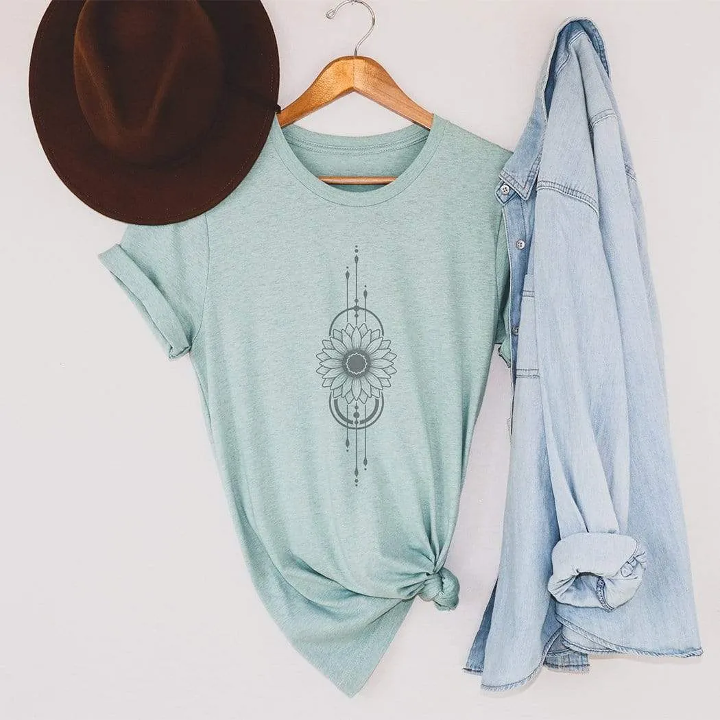 Boho Sunflower Graphic T-Shirt - MI104