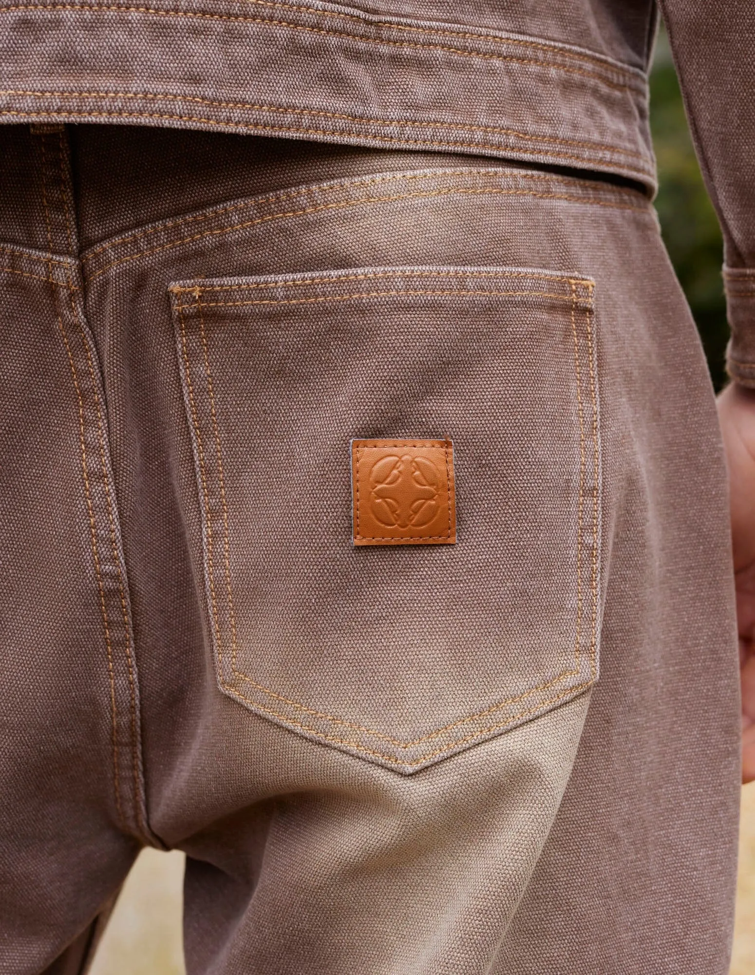 Brown Canvas Worker Jeans