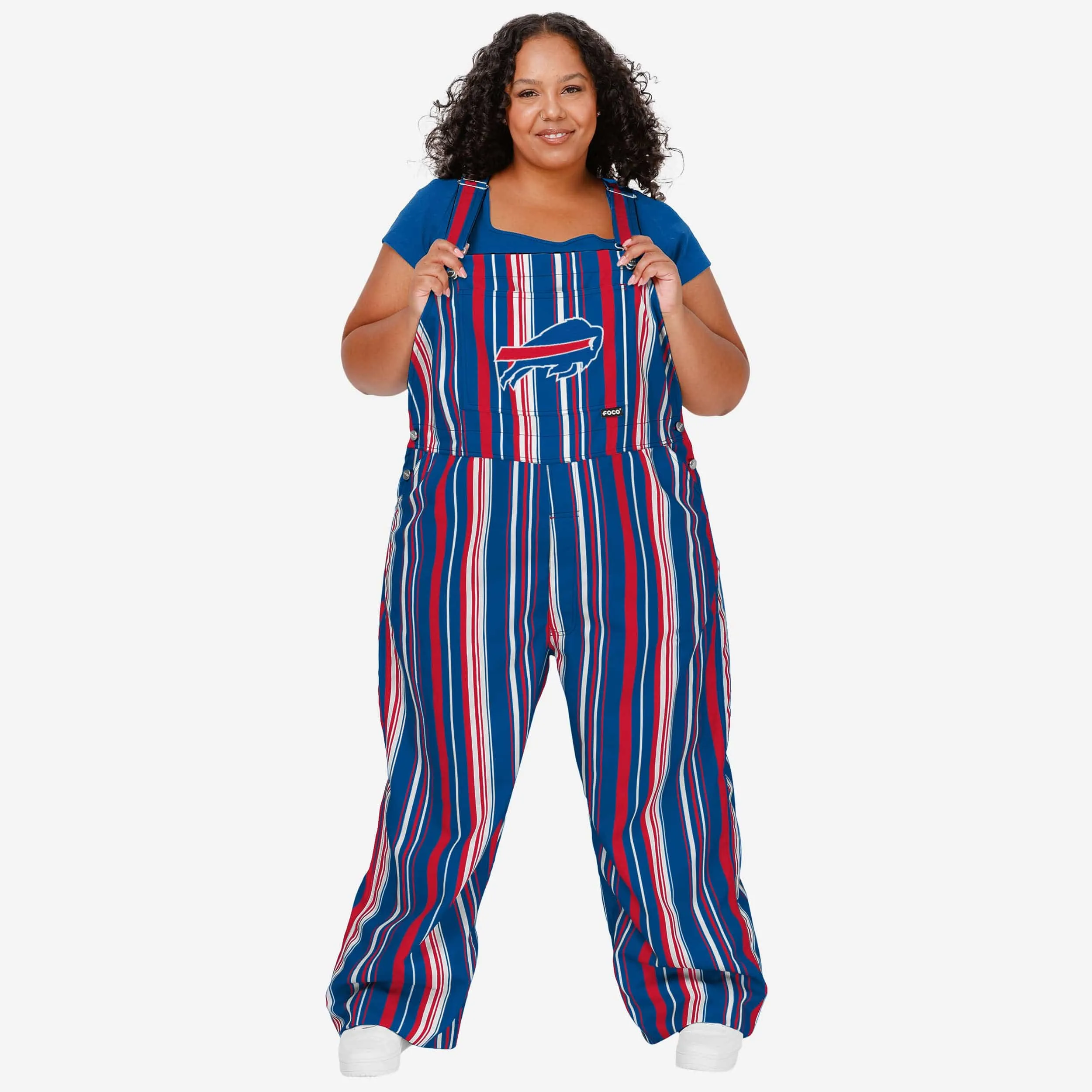 Buffalo Bills Womens Hyper Stripe Bib Overalls