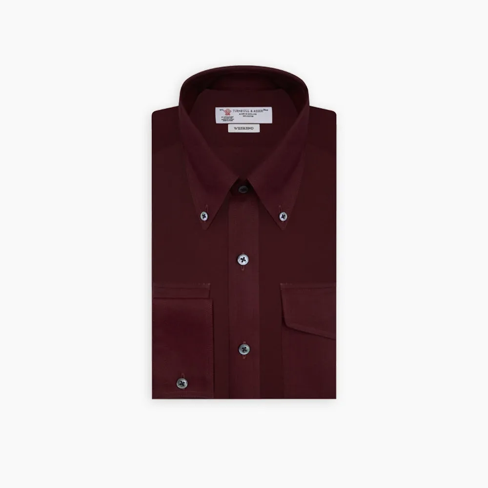 Burgundy Cashmerello Botton Down Shirt