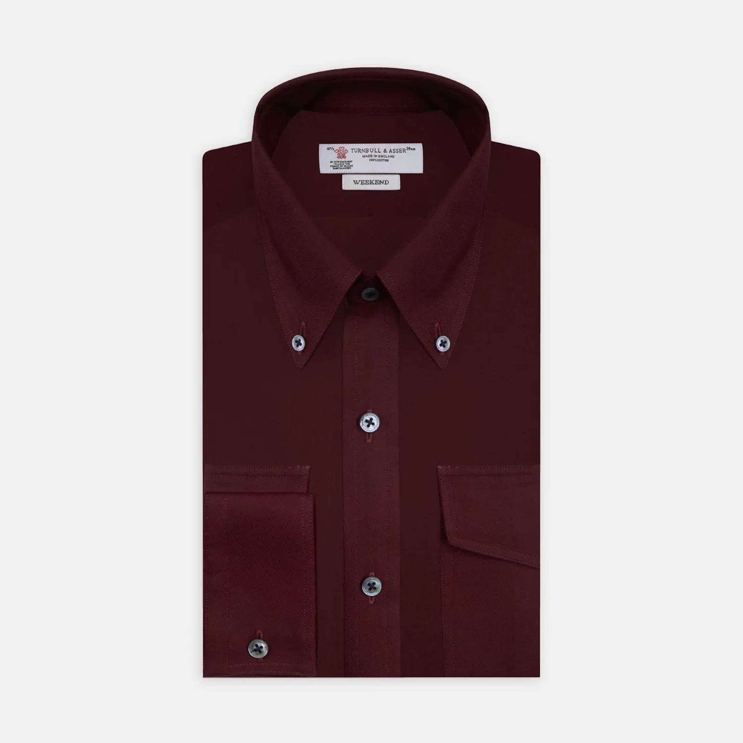 Burgundy Cashmerello Botton Down Shirt