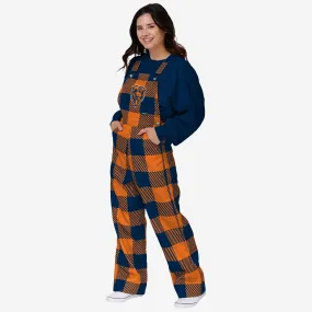 Chicago Bears Womens Plaid Bib Overalls