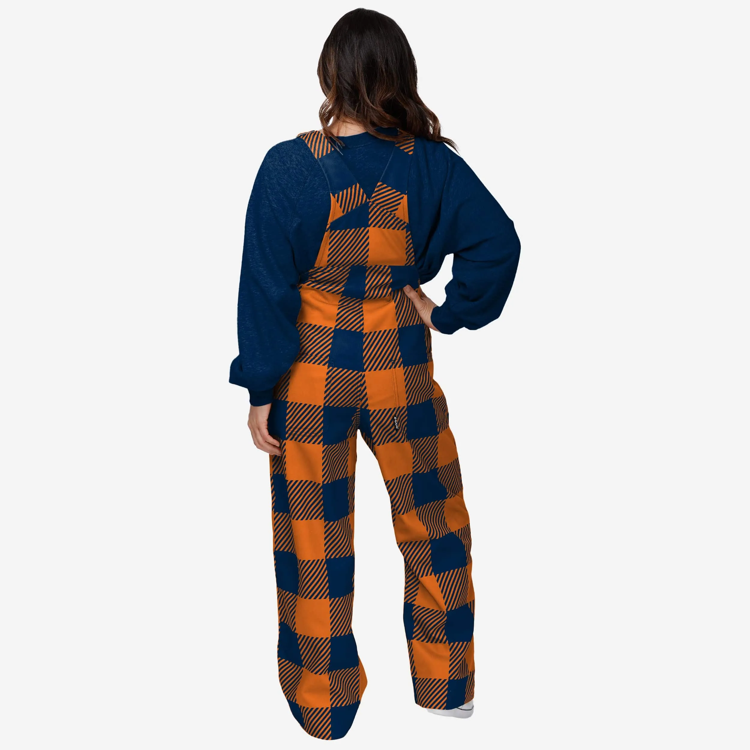 Chicago Bears Womens Plaid Bib Overalls