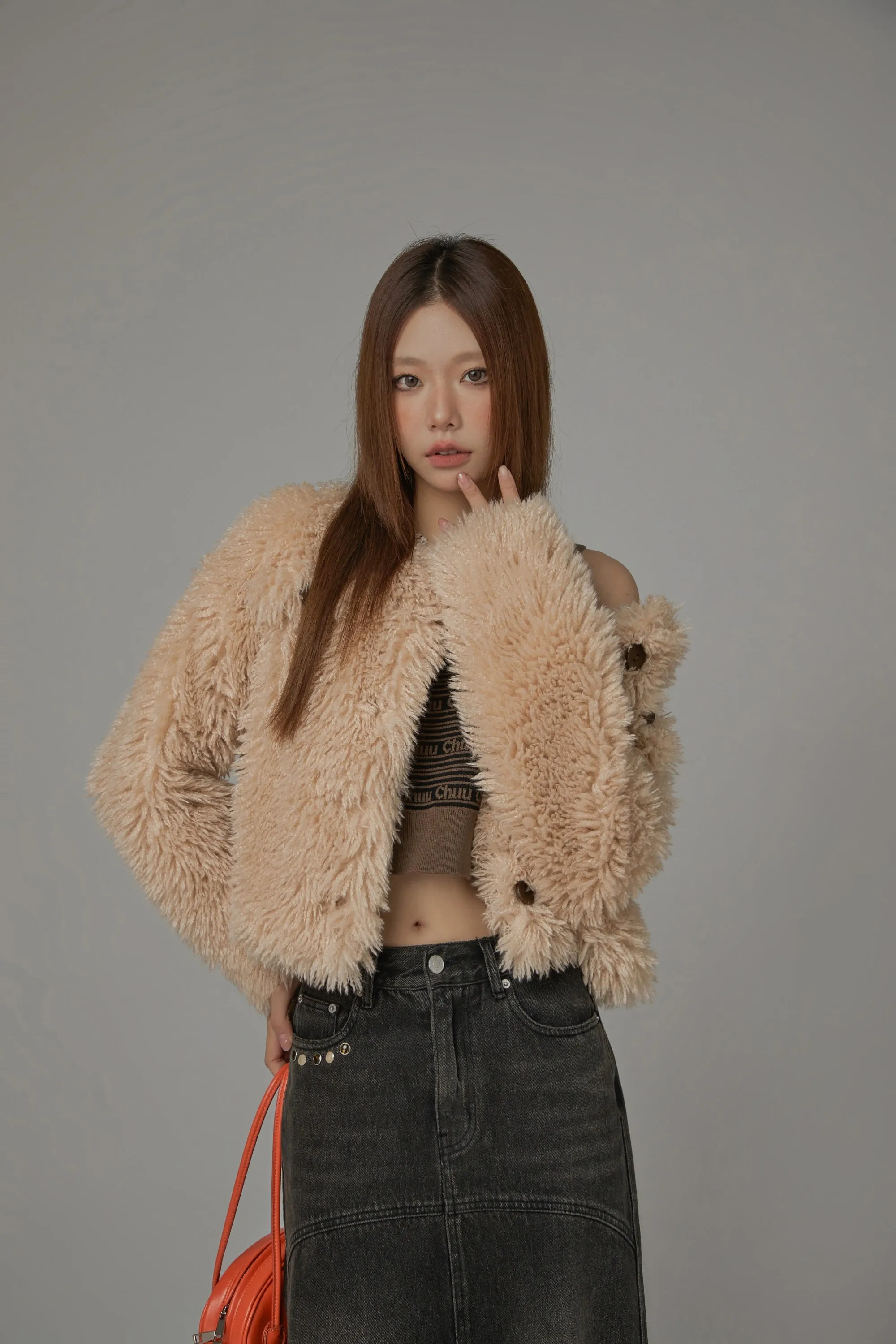 Cozy Fur Button Jacket