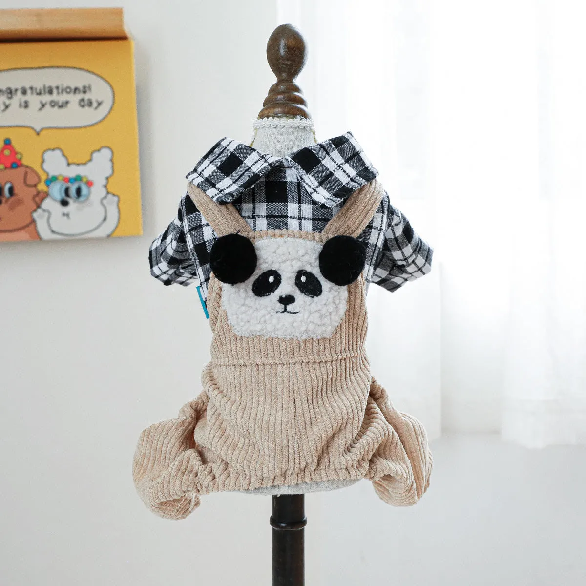 Dog Clothes | Autumn and Winter Corduroy Good Friends Overalls | Pet Clothing Collection