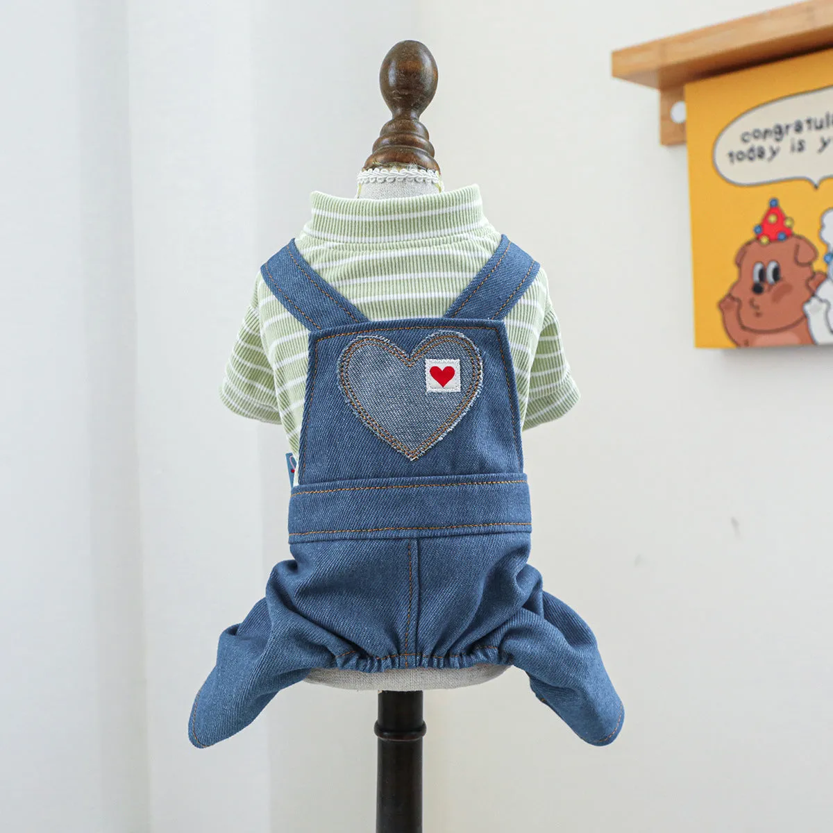 Dog Clothes | Autumn and Winter Corduroy Good Friends Overalls | Pet Clothing Collection