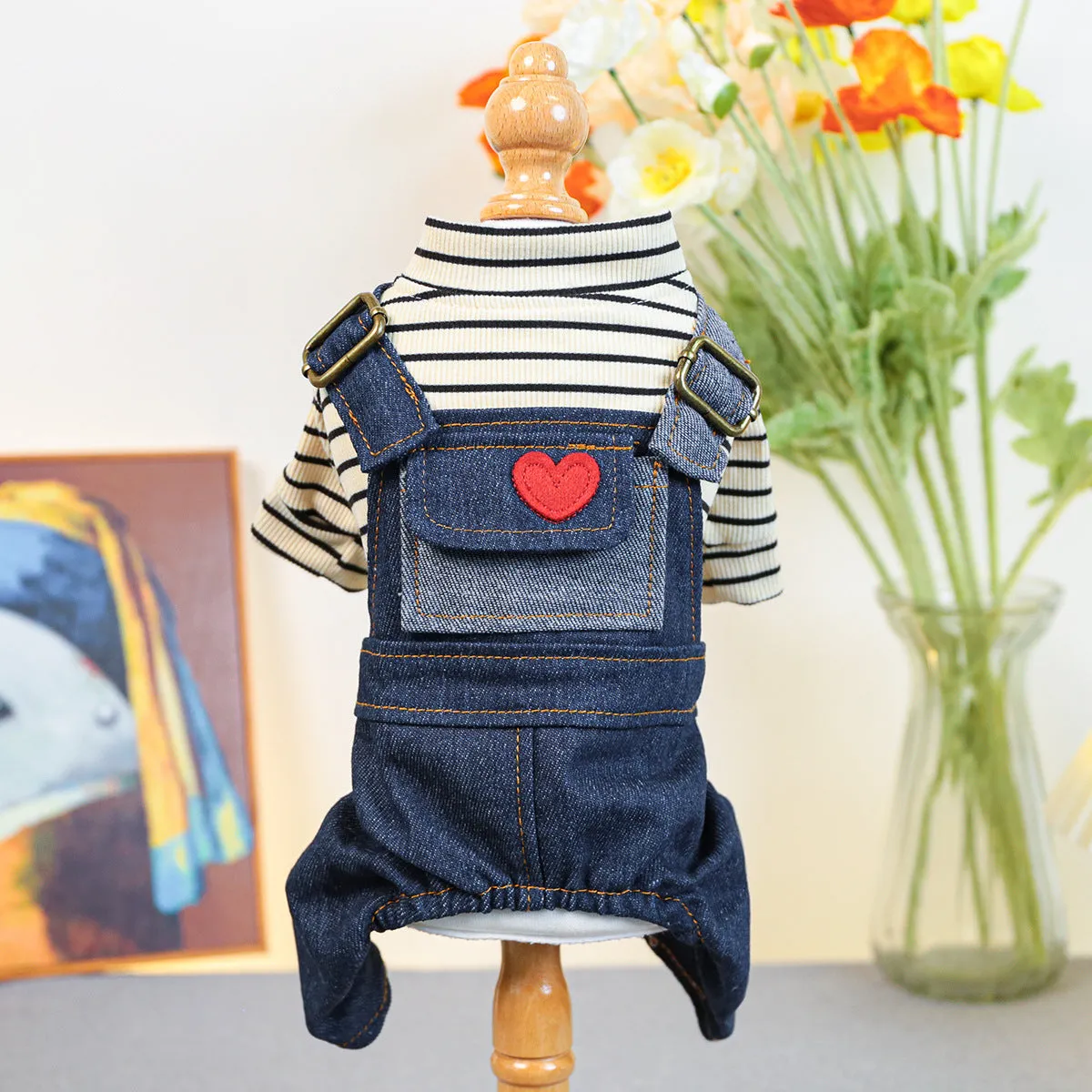 Dog Clothes | Autumn and Winter Corduroy Good Friends Overalls | Pet Clothing Collection