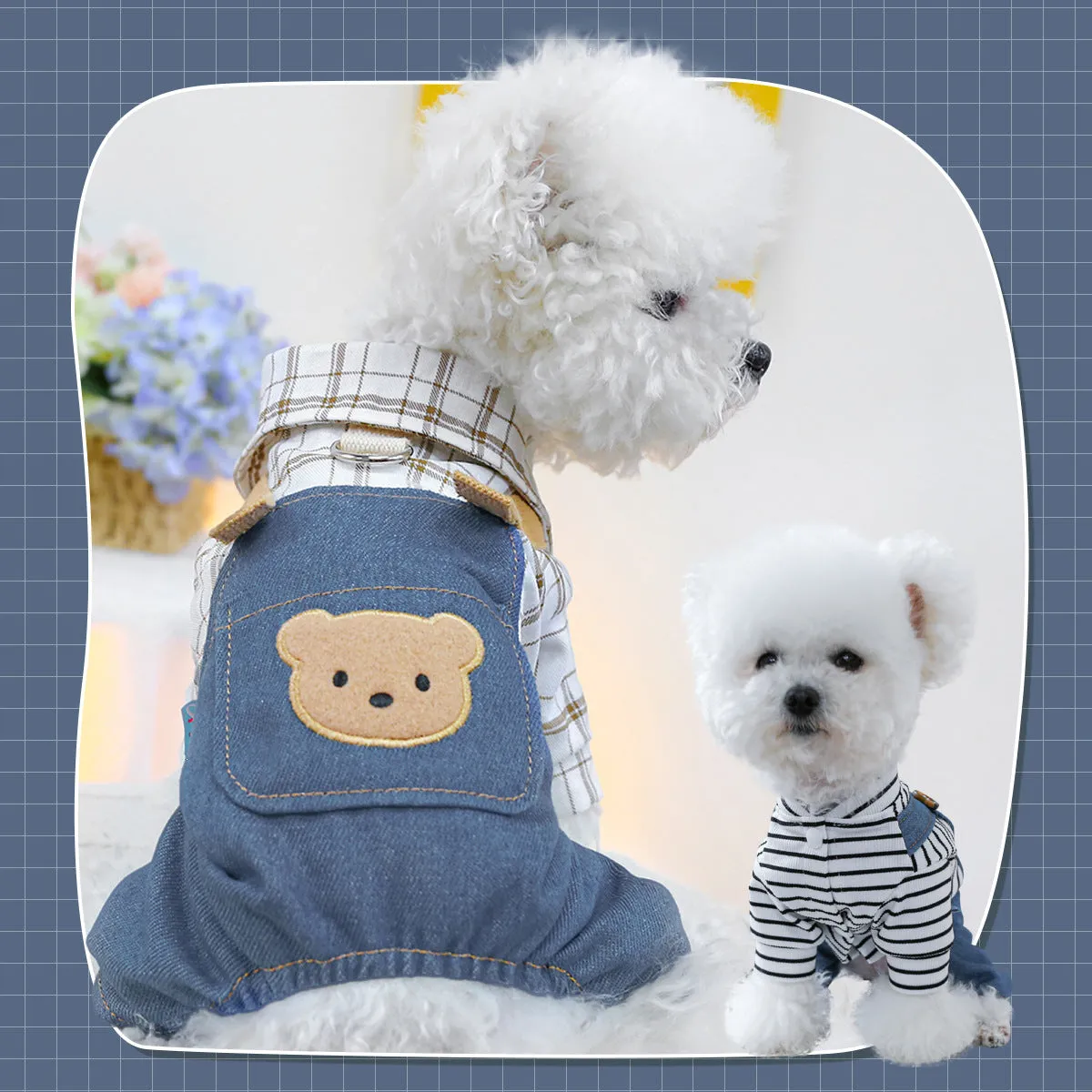 Dog Clothes | Autumn and Winter Corduroy Good Friends Overalls | Pet Clothing Collection