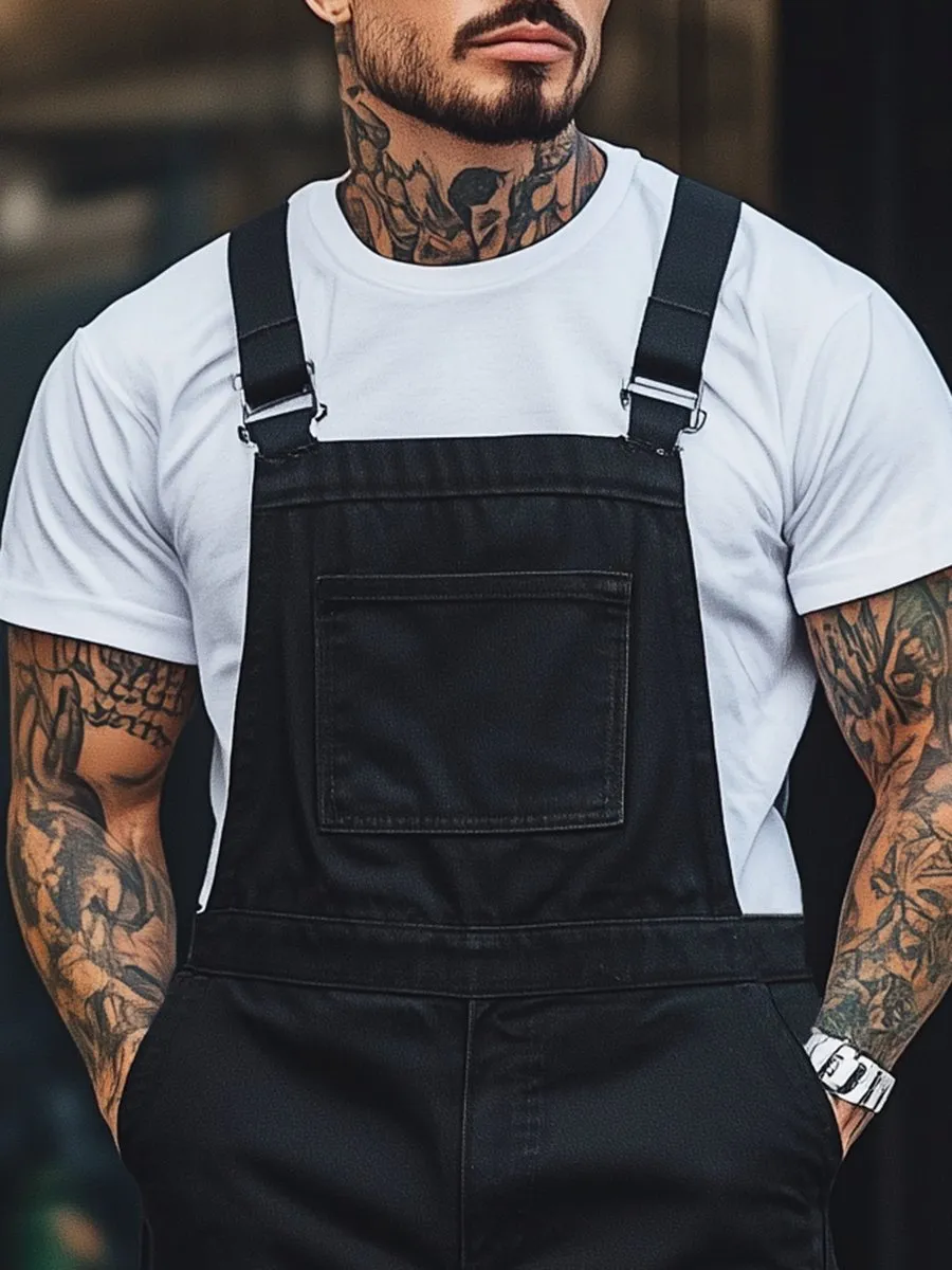 Fashion Street Multi-Pocket Overalls