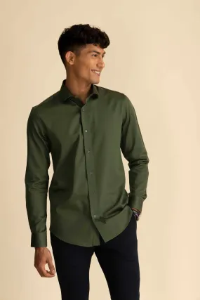 Forest Green Sateen Shirt