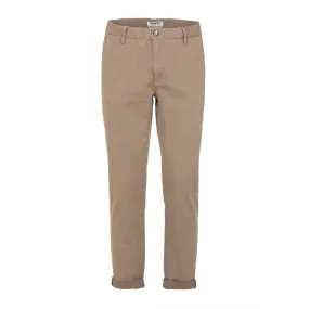 Fred Mello Beige Cotton Blend Casual Pants for Men