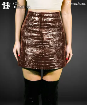 Genuine Leather Skirt For Women