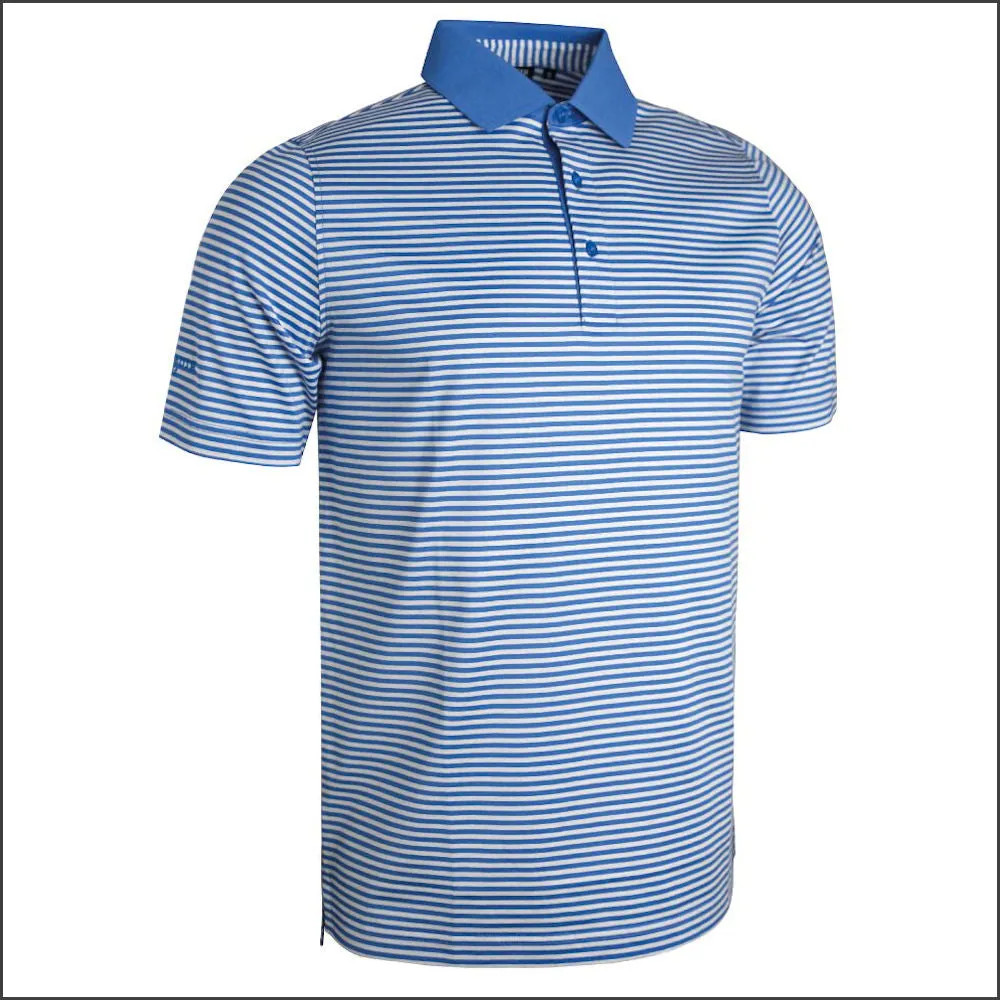 Glenmuir Letham Striped Mercerised Polo Shirt--