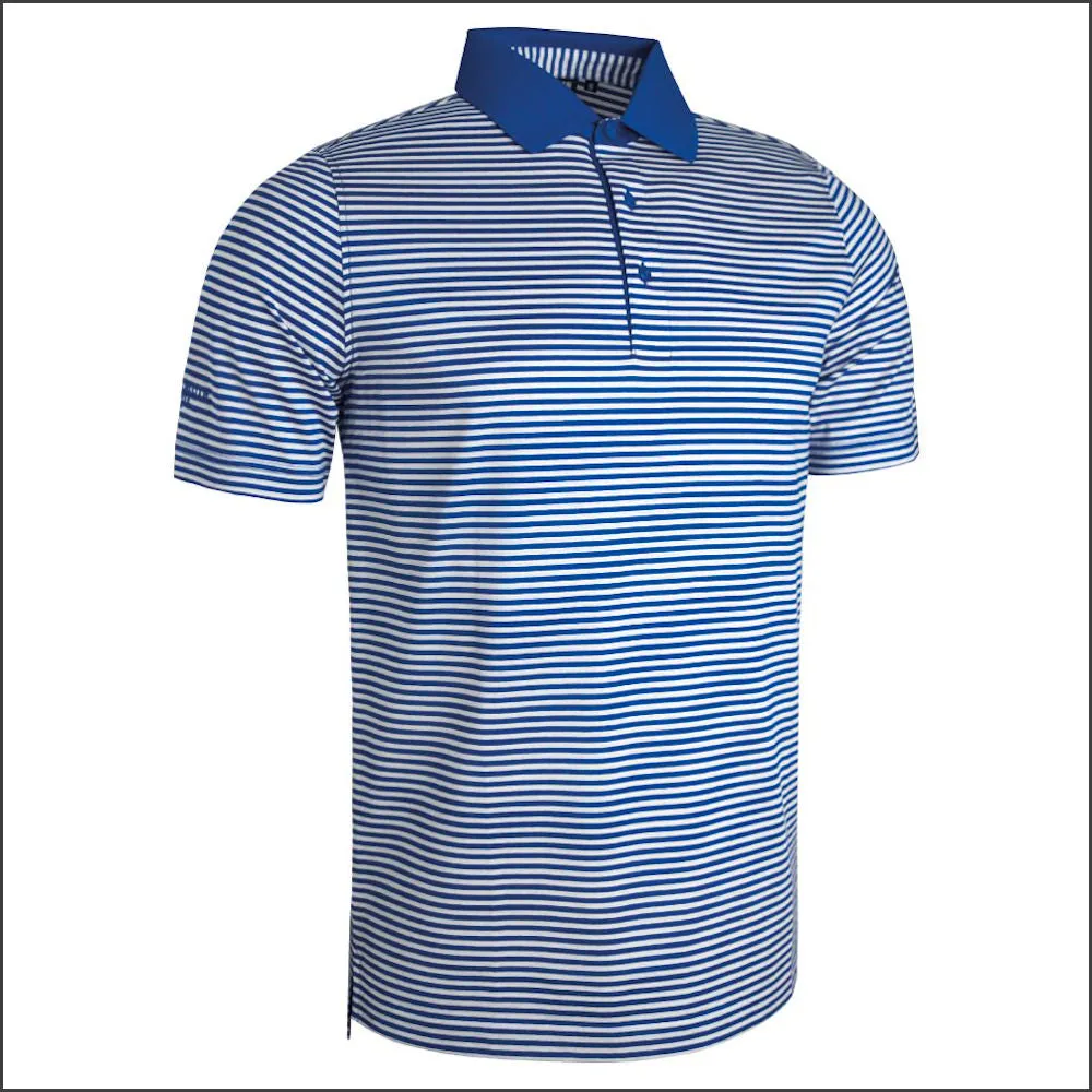 Glenmuir Letham Striped Mercerised Polo Shirt--