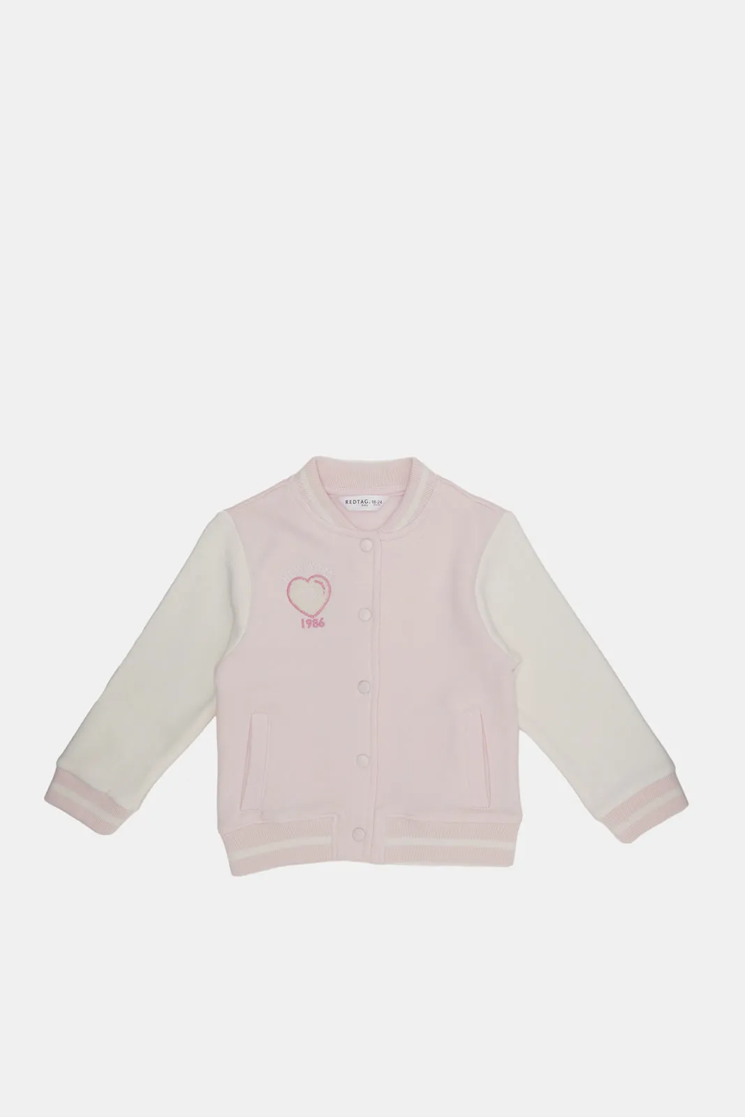 Infant Girls Pink Embellished Jacket