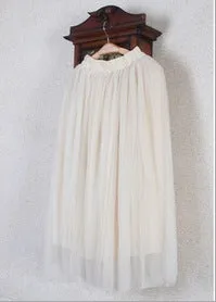 Korean Flare Mesh Flare Skirt Summer Pleated Slim Look Skirt