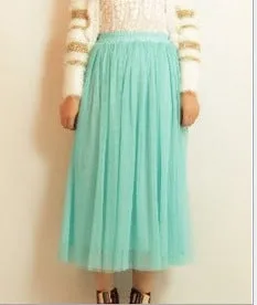 Korean Flare Mesh Flare Skirt Summer Pleated Slim Look Skirt