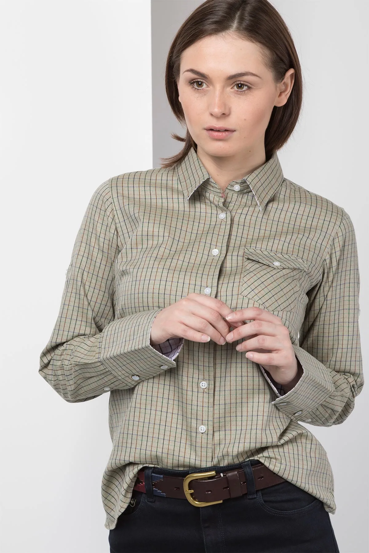 Ladies Hannah Country Check Shirt - Poacher