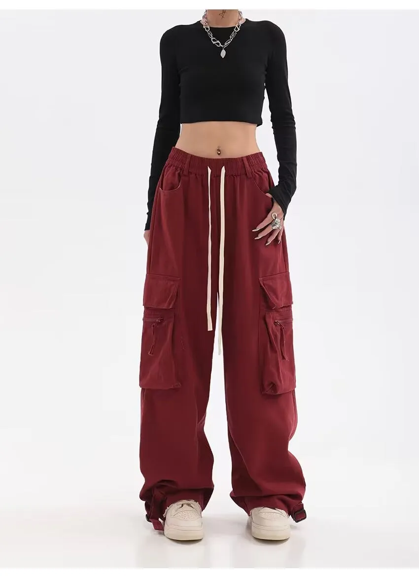 Leah Casual Wide Leg Cargo Pants