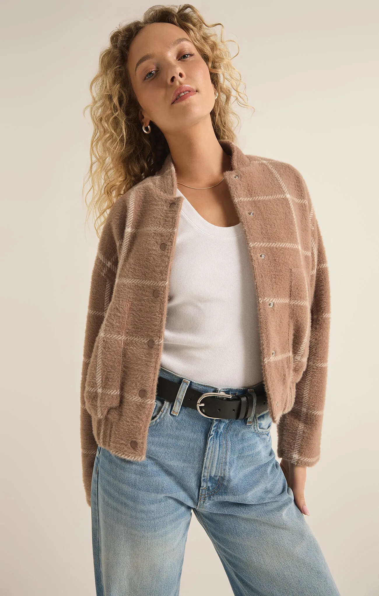 Lex Plaid Bomber Jacket