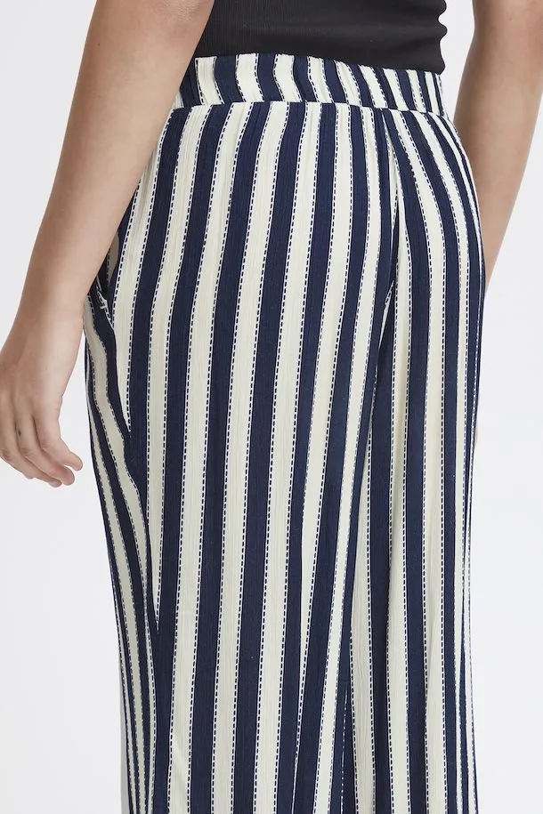 Marrakech Wide Leg Pants (Total Eclipse Stripe)