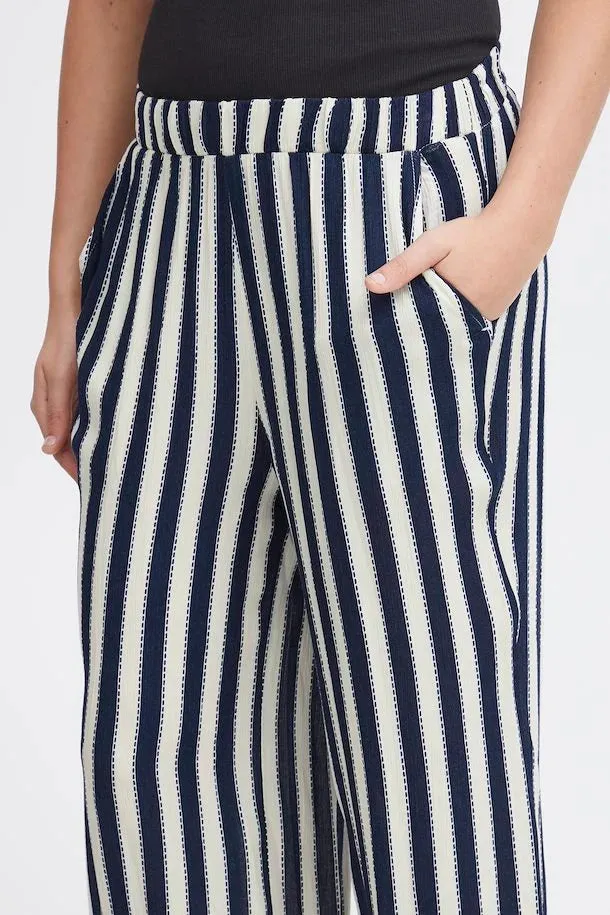 Marrakech Wide Leg Pants (Total Eclipse Stripe)