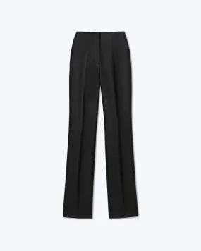 Maurie - Sale Tailored Satin Pants - Black