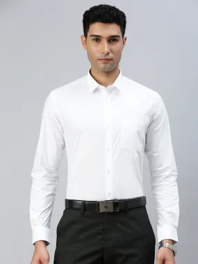 Men Cotton Rich Uth Fit White Shirt