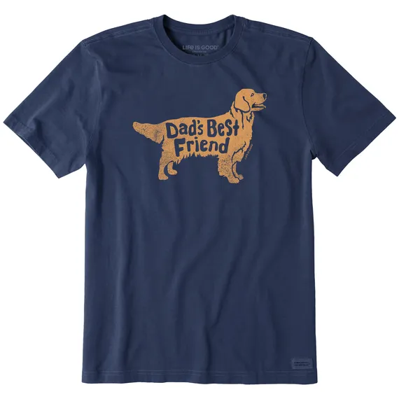 Men's Dad's Best Friend Golden Retriever Short Sleeve Tee