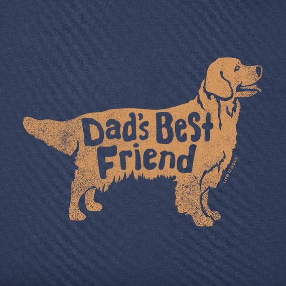 Men's Dad's Best Friend Golden Retriever Short Sleeve Tee