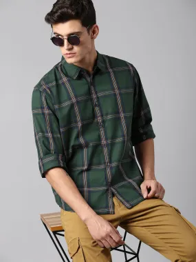 Men's Green Checkered Shirts