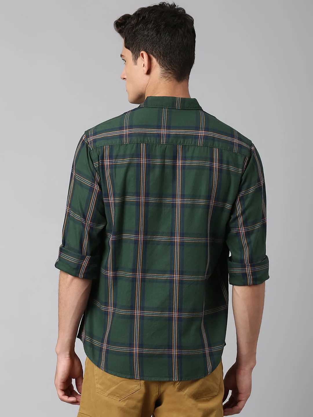 Men's Green Checkered Shirts