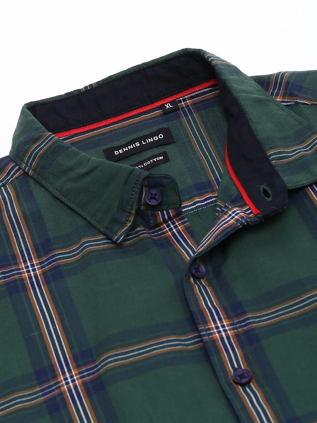 Men's Green Checkered Shirts