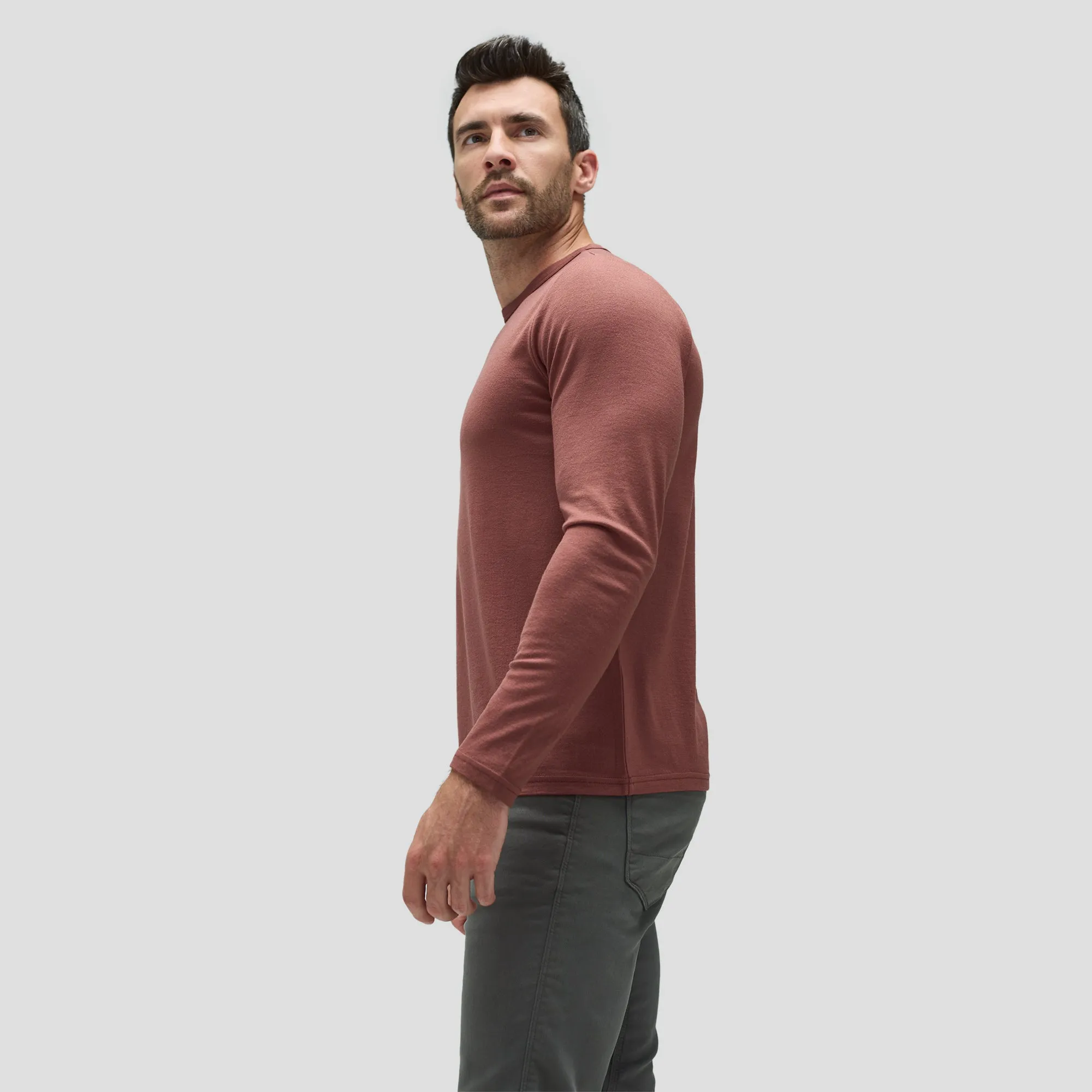 Men's Long Sleeve Merino Crew