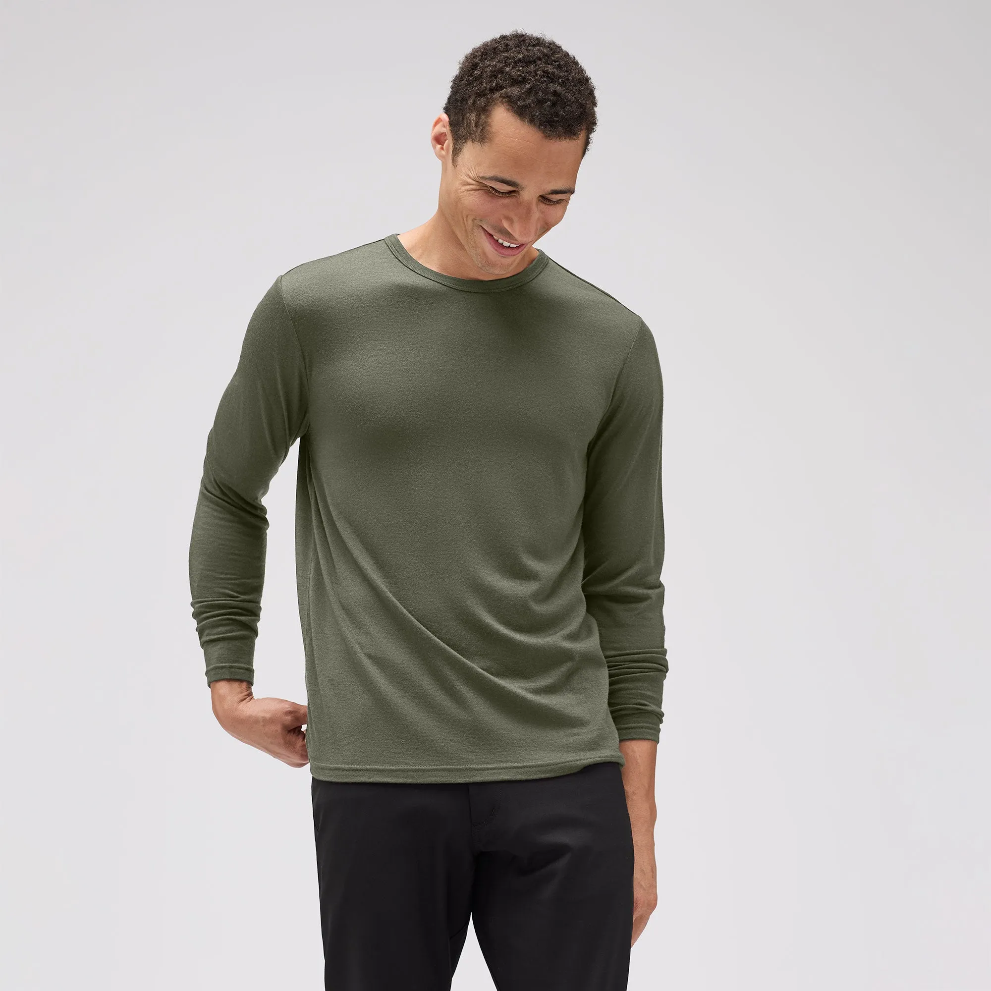 Men's Long Sleeve Merino Crew