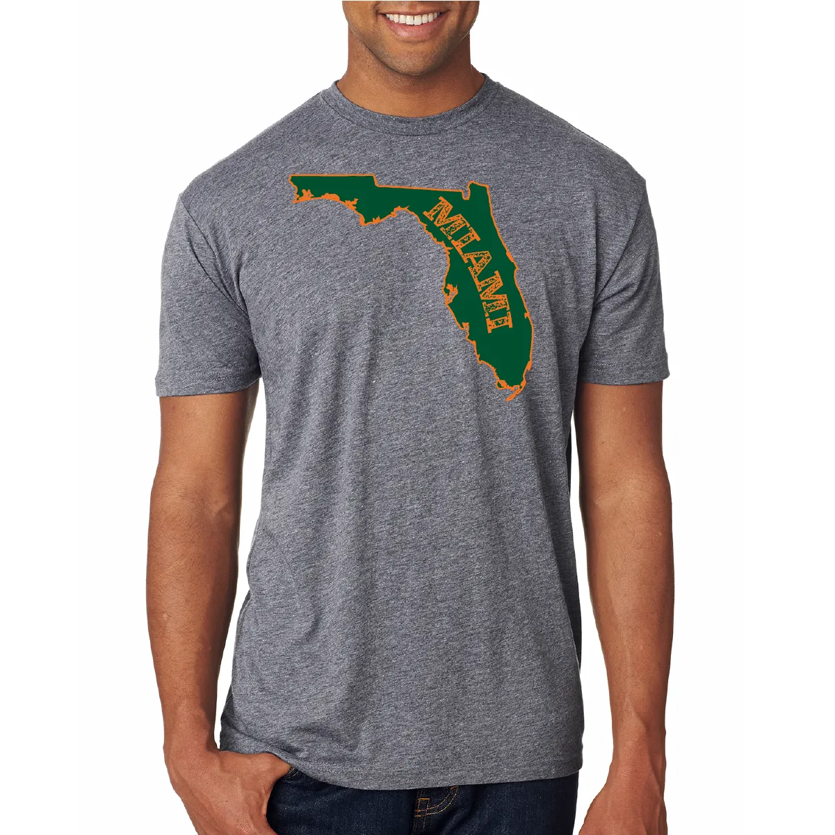 Miami Orange and Green Soft Tee