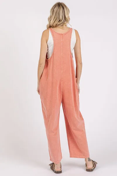 Mittoshop Scoop Neck Wide Leg Overalls