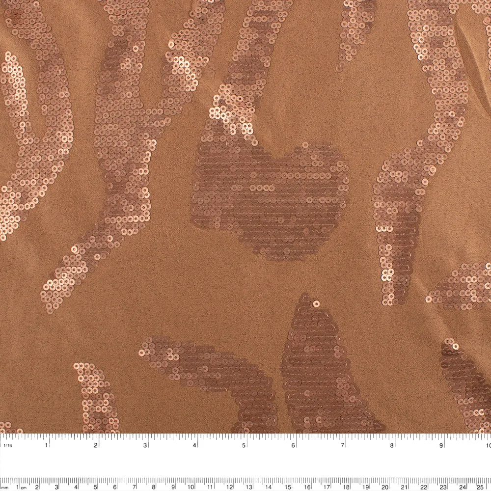 Novelty Fancy Suede - Sparkling - Camel