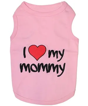 Parisian Pet I Love My Mommy Embroidered Tshirt