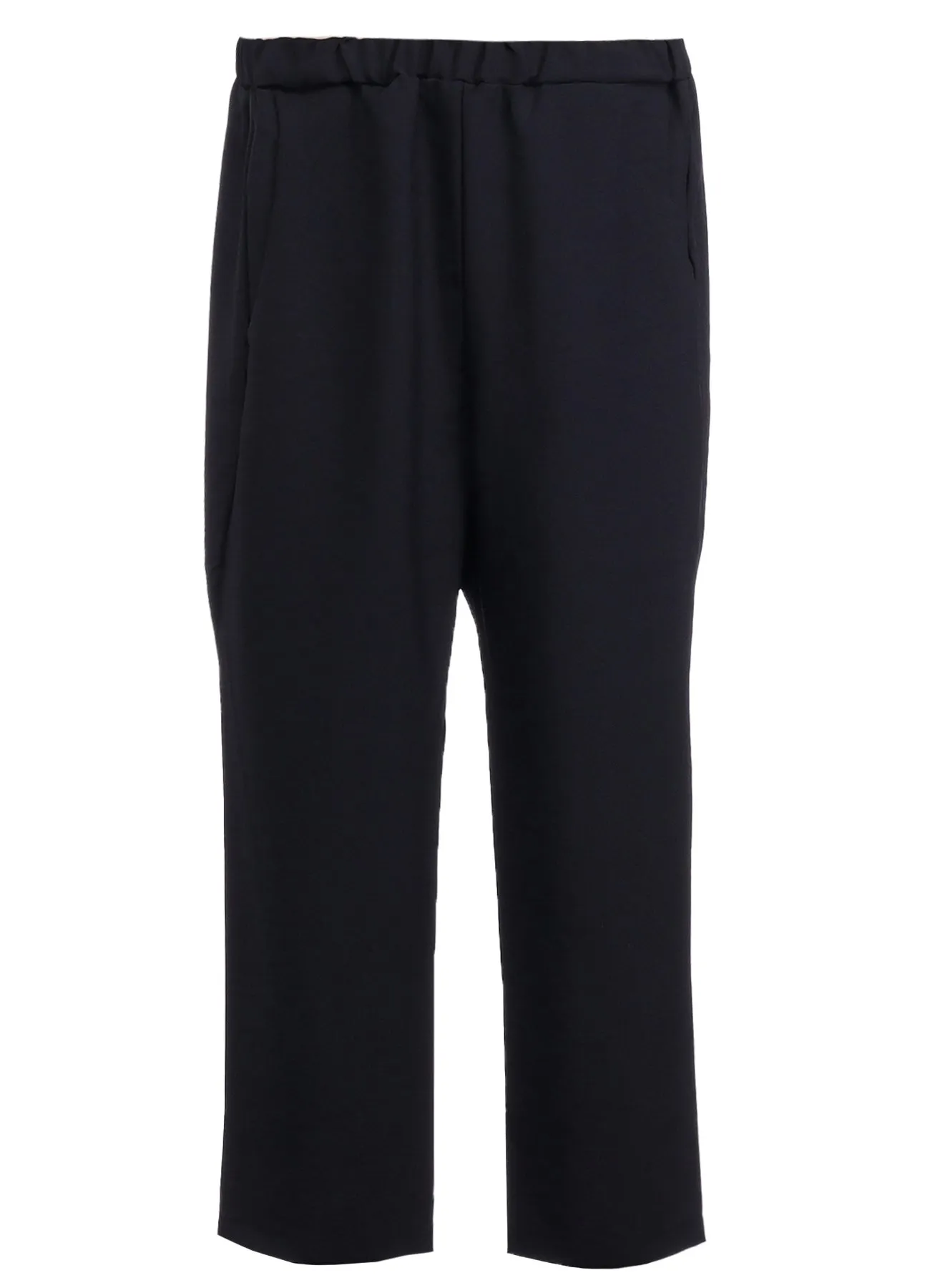 POLYESTER PLAIN WEAVE CROPPED PANTS