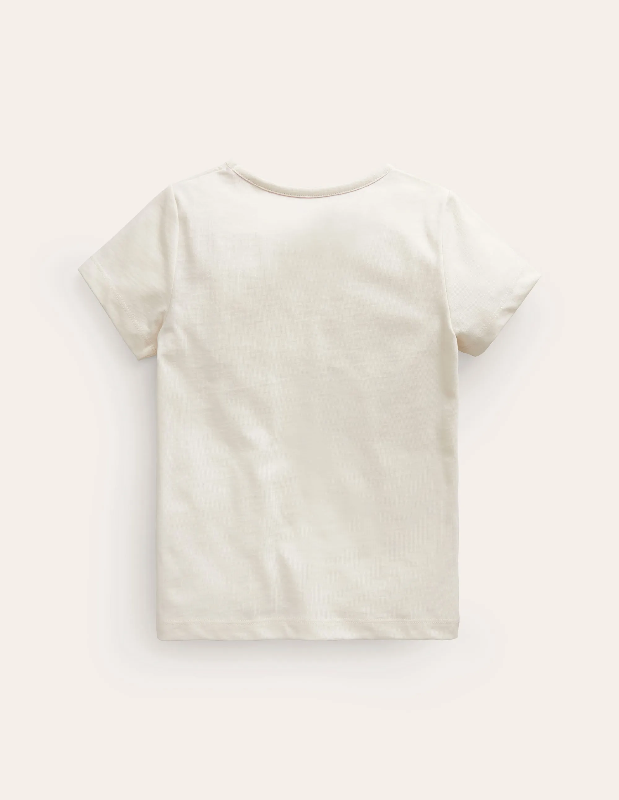 Printed Graphic T-Shirt-Vanilla White Slogan