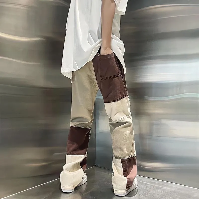 Riolio - Y2K Patchwork Pants - chill guy 90s fashion mens fashion